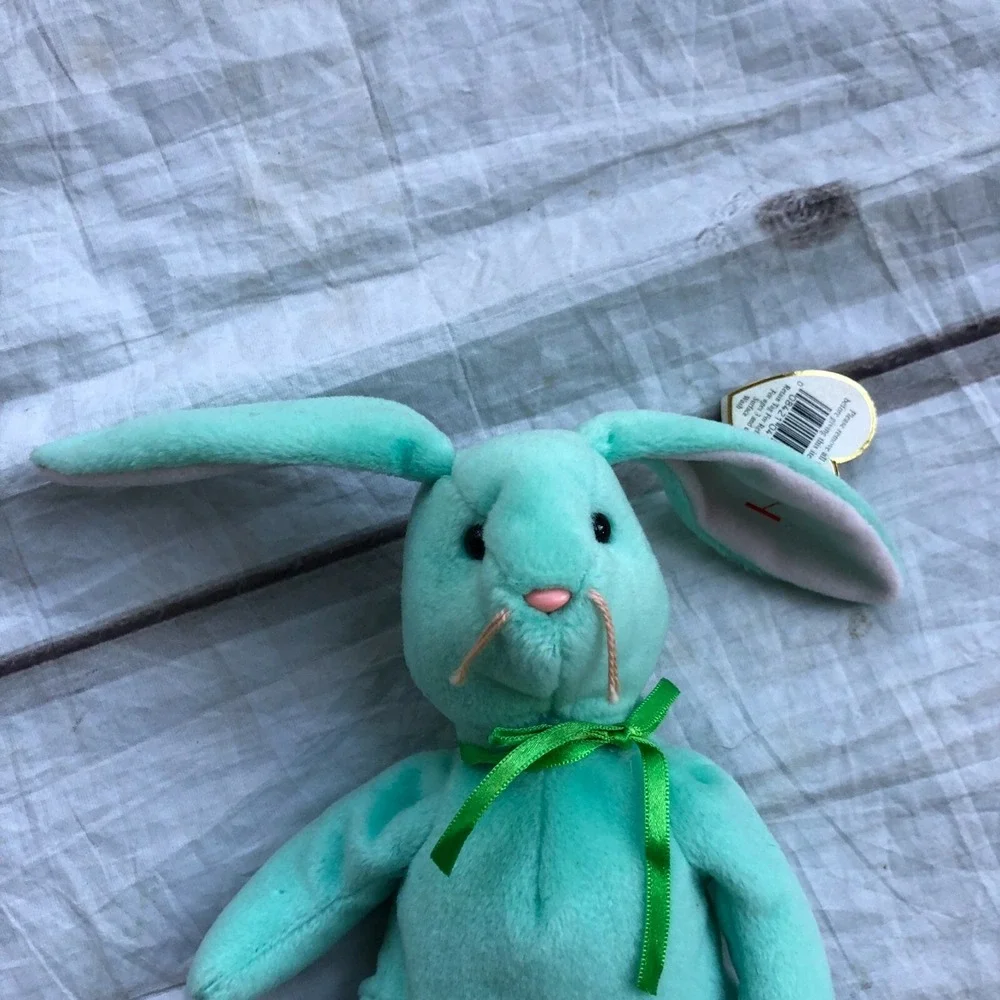 TY Beanie Babies Collection Hippity‎ Bunny Rabbit Bow Plush Easter 9 Inch